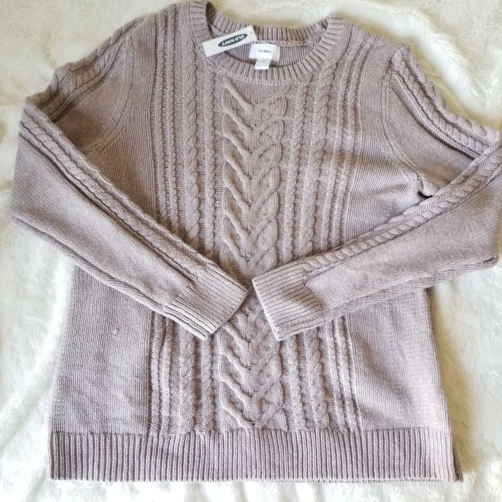 NWT Old Navy Cable knit lilac sweater